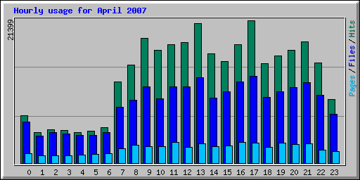 Hourly usage for April 2007